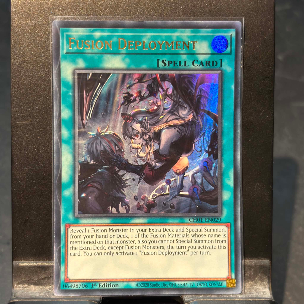 [ Bài Yugioh Chính Hãng ] Fusion Deployment (Alternate Art) - CH01-EN029 - Ultra Rare
