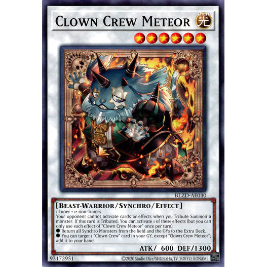 [ Bài Yugioh Chính Hãng ] BLZD-AE040 Clown Crew Meteor - Common