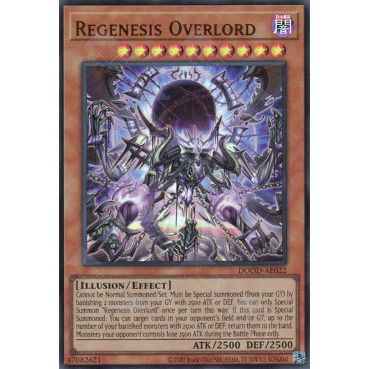 [ Bài Yugioh Chính Hãng ] DOOD-AE022 Regenesis Overlord - Ultra Rare