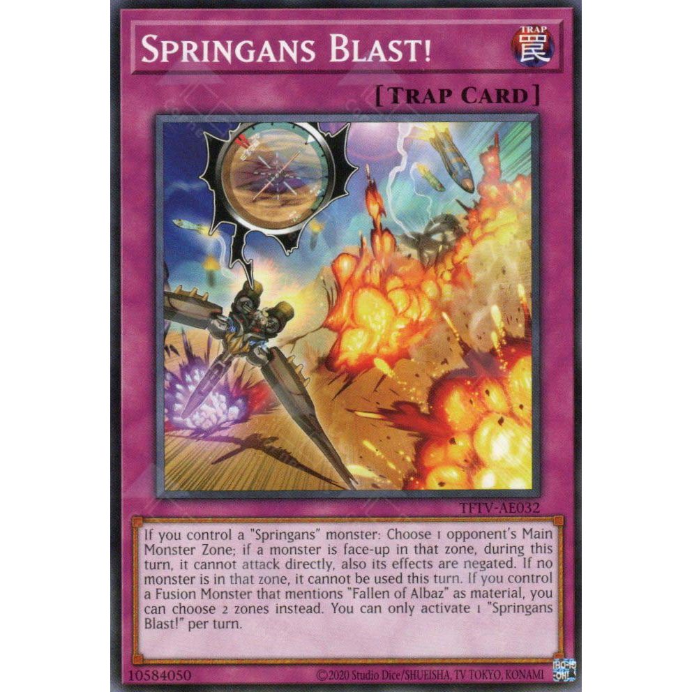 [ Bài Yugioh Chính Hãng ] TFTV-AE032 Springans Blast! - Common