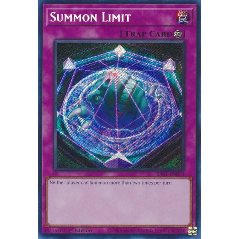 [ Bài Yugioh Chính Hãng ] Summon Limit - RA01-EN070 - Secret Rare