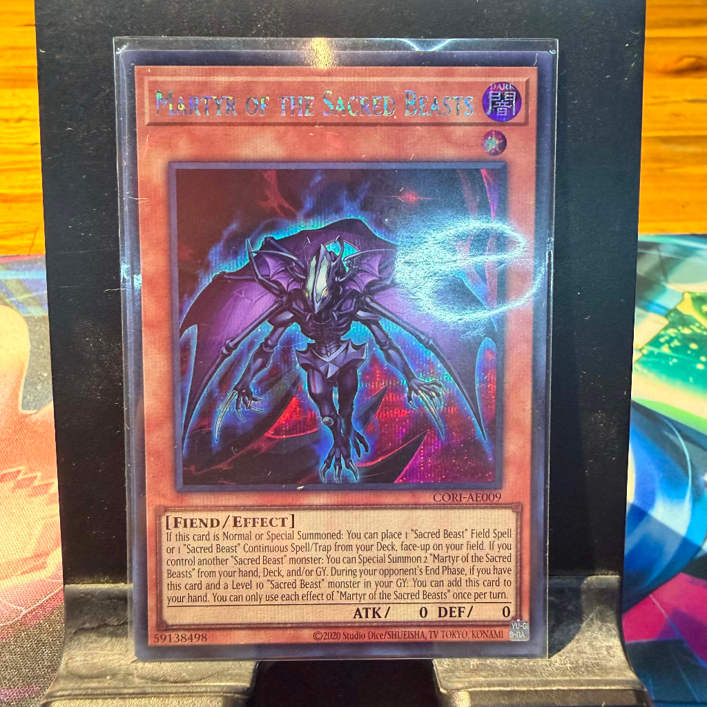 [ Bài Yugioh Chính Hãng ] CORI-AE009 Martyr of the Sacred Beasts - Secret Rare