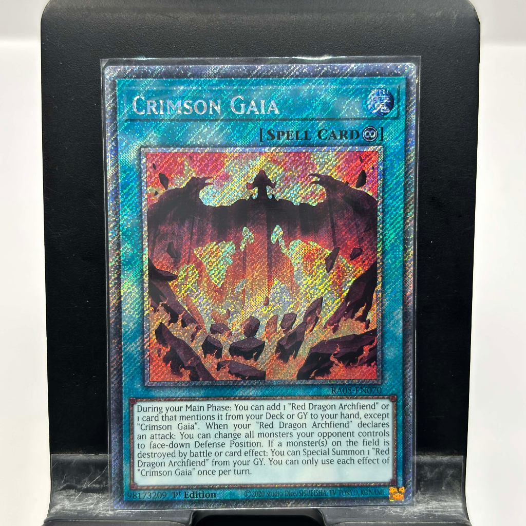 [ Bài Yugioh Chính Hãng ] RA05-EN070 Crimson Gaia - Platinum Secret Rare