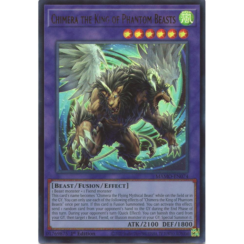 [Thẻ Bài Yugioh Chính Hãng] Chimera the King of Phantom Beasts - MAMO-EN074 - Ultra Rare