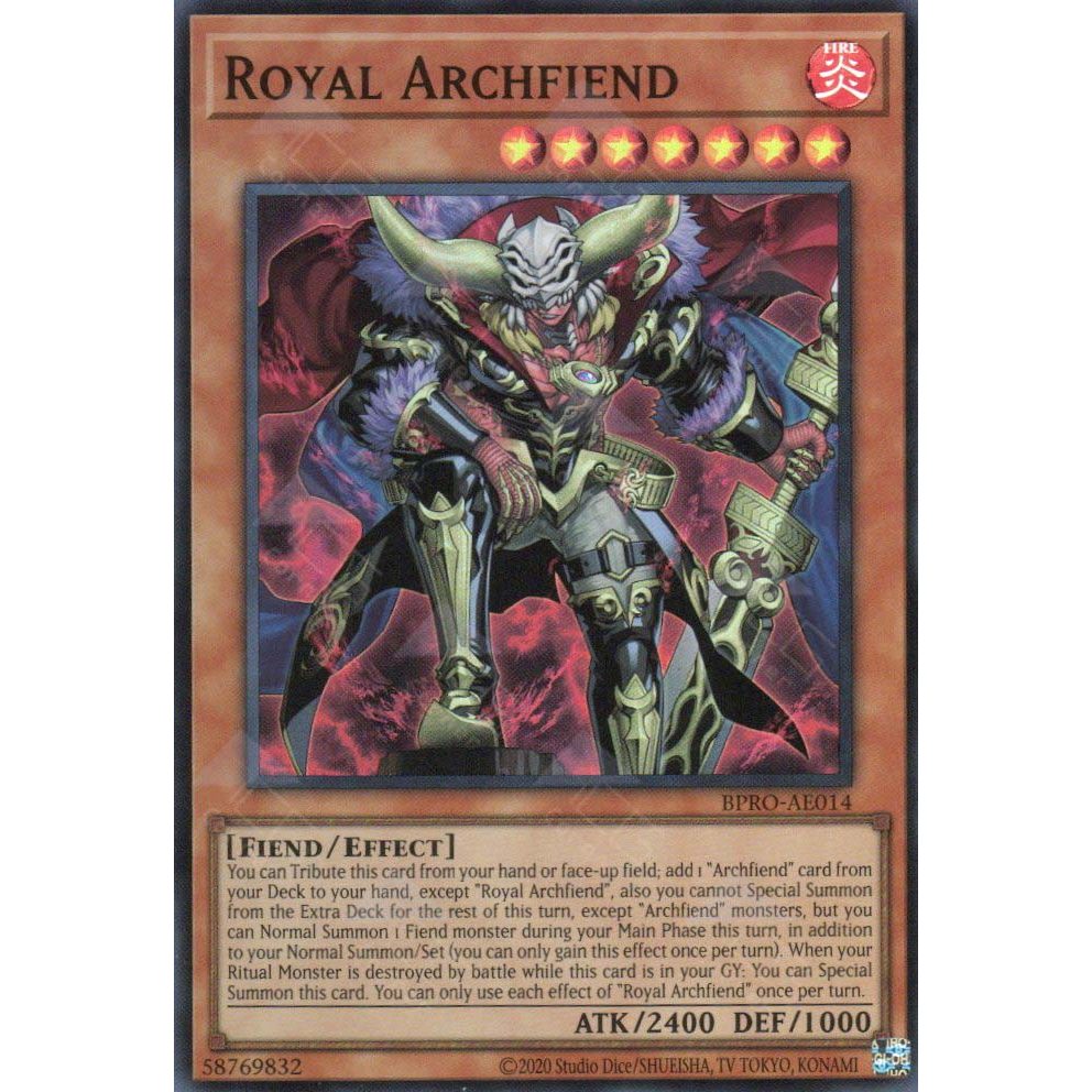 [ Bài Yugioh Chính Hãng ] BPRO-AE014 Royal Archfiend - Super Rare