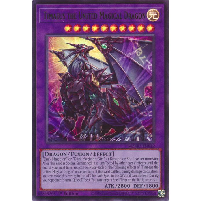 [ Bài Yugioh Chính Hãng ] Timaeus the United Magical Dragon - MZMU-EN012 - Ultra Rare