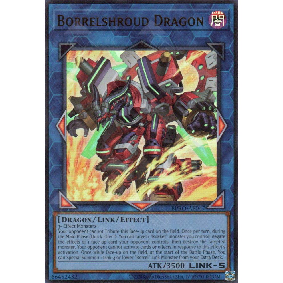 [ Bài Yugioh Chính Hãng ] BPRO-AE047 Borrelshroud Dragon - Ultra Rare