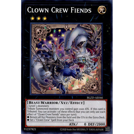 [ Bài Yugioh Chính Hãng ] BLZD-AE046 Clown Crew Fiends - Common
