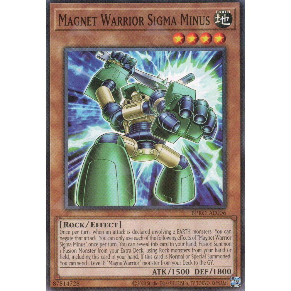 [ Bài Yugioh Chính Hãng ] BPRO-AE006 Magnet Warrior Sigma Minus - Common