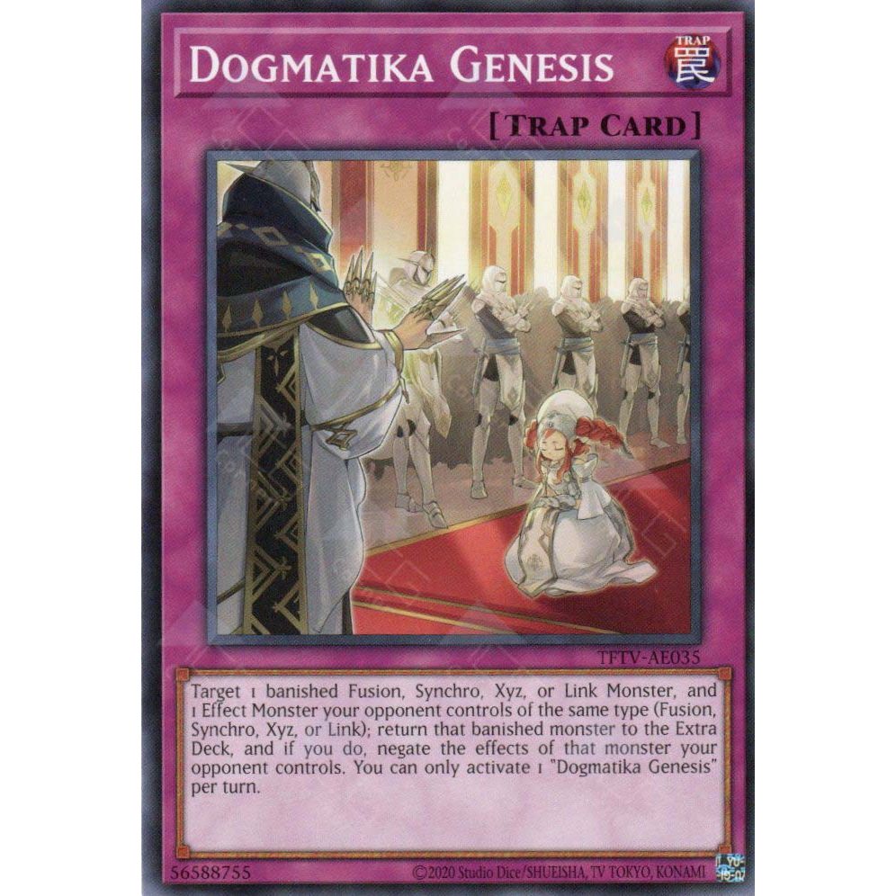 [ Bài Yugioh Chính Hãng ] TFTV-AE035 Dogmatika Genesis - Common