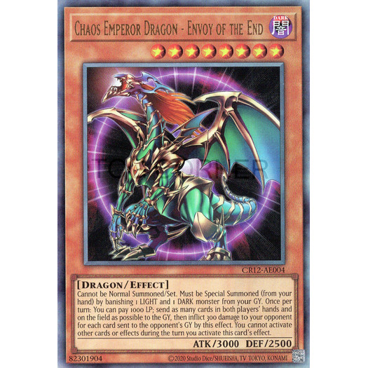 [ Bài Yugioh Chính Hãng ] CR12-AE004 Chaos Emperor Dragon - Envoy of the End - Ultimate Rare