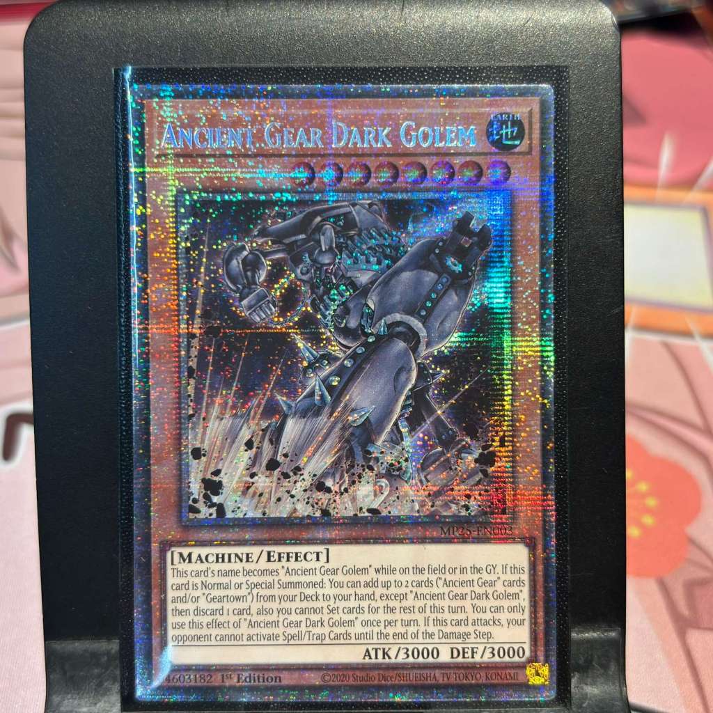 [ Bài Yugioh Chính Hãng ] Ancient Gear Dark Golem - MP25-EN003 - Starlight Rare 1st Edition