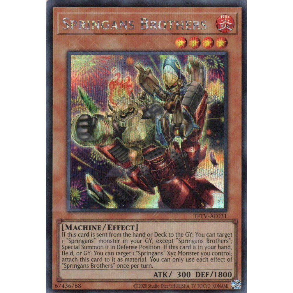 [ Bài Yugioh Chính Hãng ] TFTV-AE031 Springans Brothers (SER)