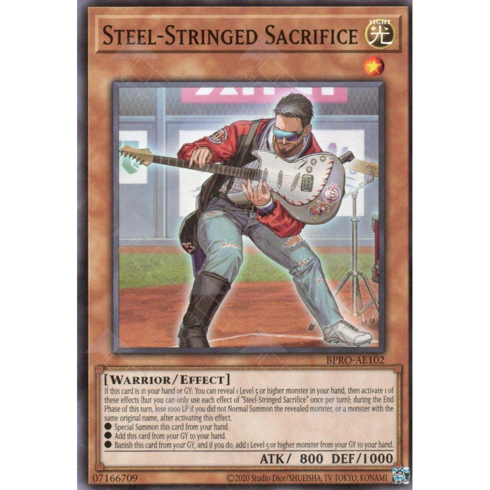 [ Bài Yugioh Chính Hãng ] BPRO-AE102 Steel-Stringed Sacrifice - Common