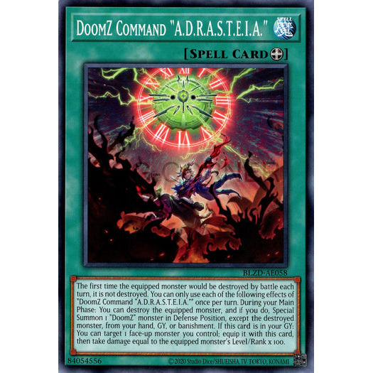 [ Bài Yugioh Chính Hãng ] BLZD-AE058 DoomZ Command 