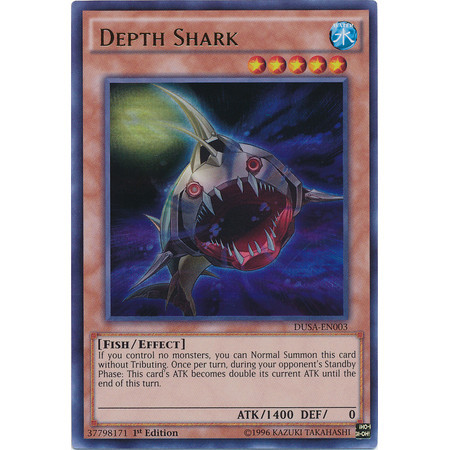 [ Bài Yugioh Chính Hãng ] Depth Shark - DUSA-EN003 - Ultra Rare 1st Edition