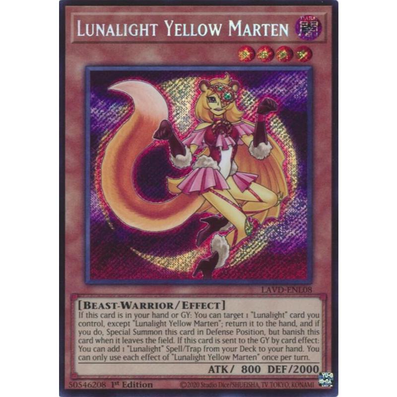 [ Bài Yugioh Chính Hãng ] Lunalight Yellow Marten - LAVD-ENL08 - Secret Rare