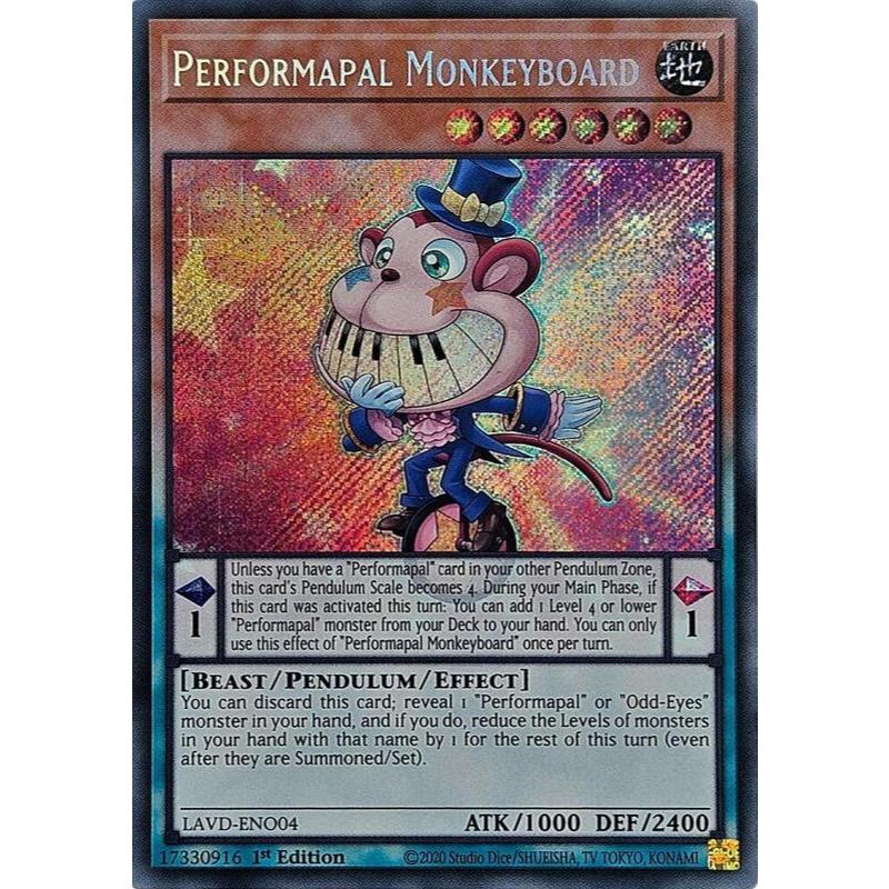[ Bài Yugioh Chính Hãng ] Performapal Monkeyboard - LAVD-ENO04 - Secret Rare