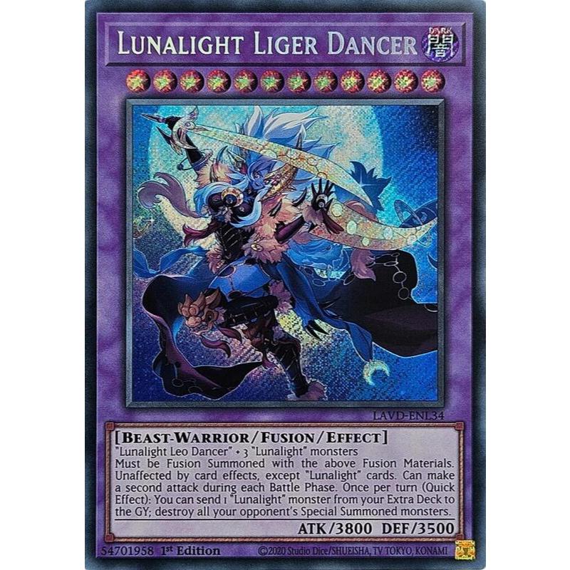 [ Bài Yugioh Chính Hãng ] Lunalight Liger Dancer - LAVD-ENL34 - Secret Rare