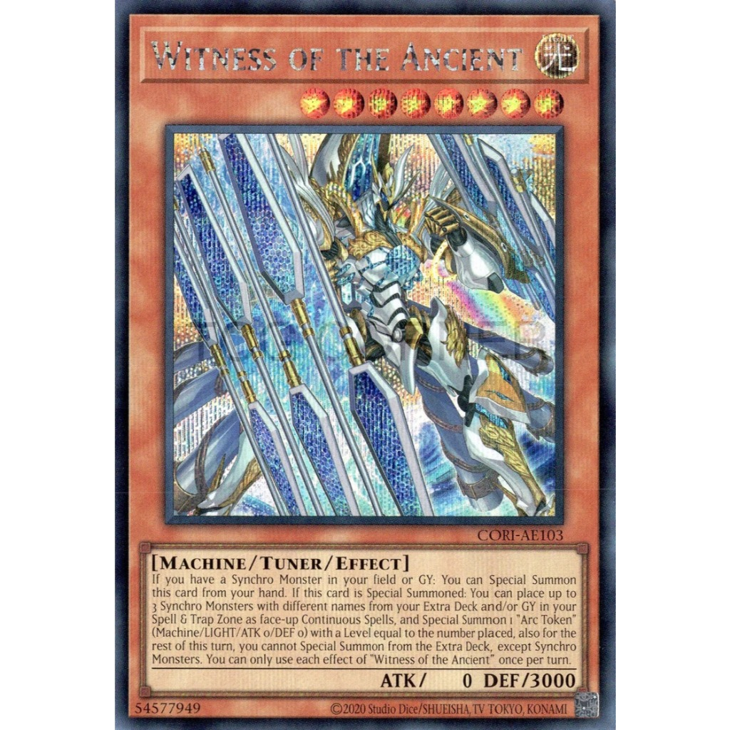 [ Bài Yugioh Chính Hãng ] CORI-AE103 Witness of the Ancient (SER)