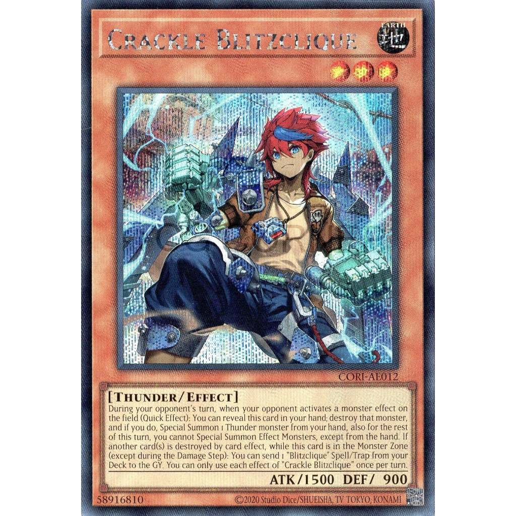 [ Bài Yugioh Chính Hãng ] CORI-AE012 Crackle Blitzclique (SER)