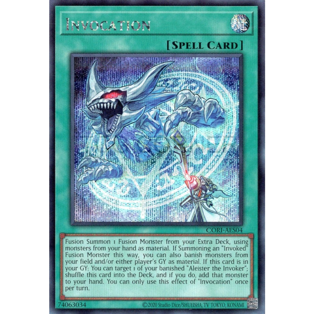 [ Bài Yugioh Chính Hãng ] CORI-AES04 Invocation (SER)