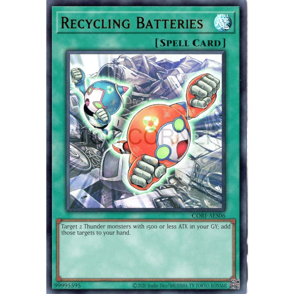[ Bài Yugioh Chính Hãng ] CORI-AES06 Recycling Batteries (UR)
