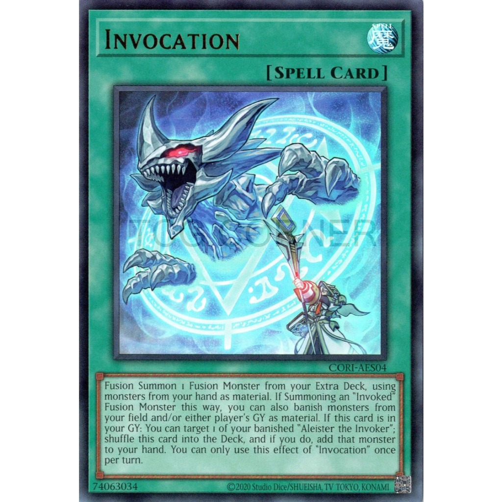 [ Bài Yugioh Chính Hãng ] CORI-AES04 Invocation (UR)
