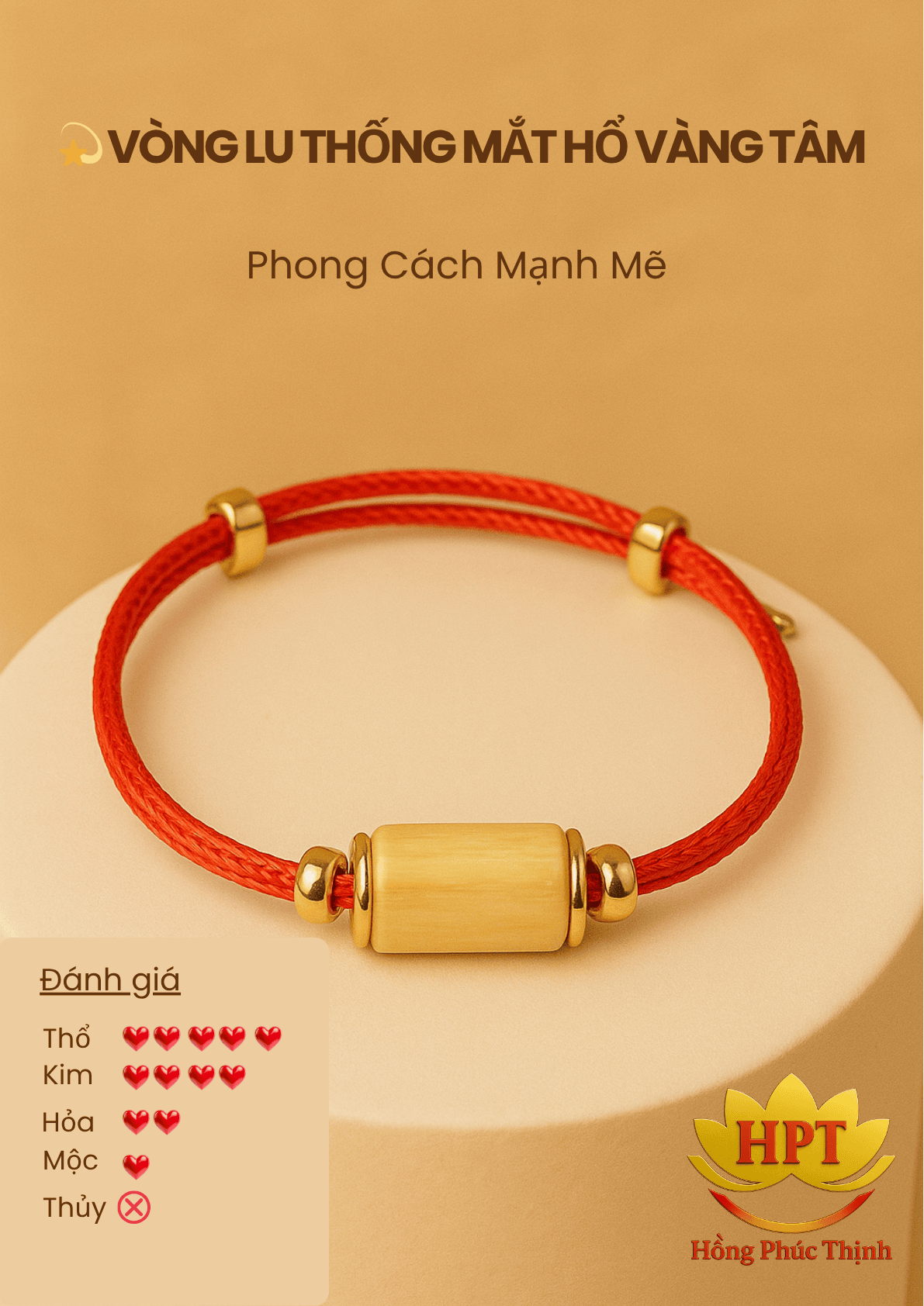 💫 VÒNG LU THỐNG MẮT HỔ VÀNG TÂM – PHONG CÁCH MẠNH MẼ & HÀI HÒA TỪNG ĐƯỜNG NÉT