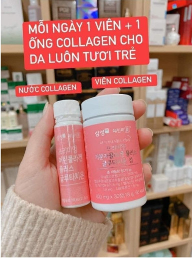 Collagen Cá Thủy Phân Hàn Quốc (Hộp 30 Chai - Tặng 1 Hộp Viên Uống Trắng Da 30 Viên)