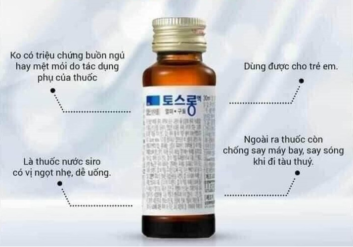 NƯỚC CHỐNG SAY TÀU XE TOSLONG HÀN QUỐC