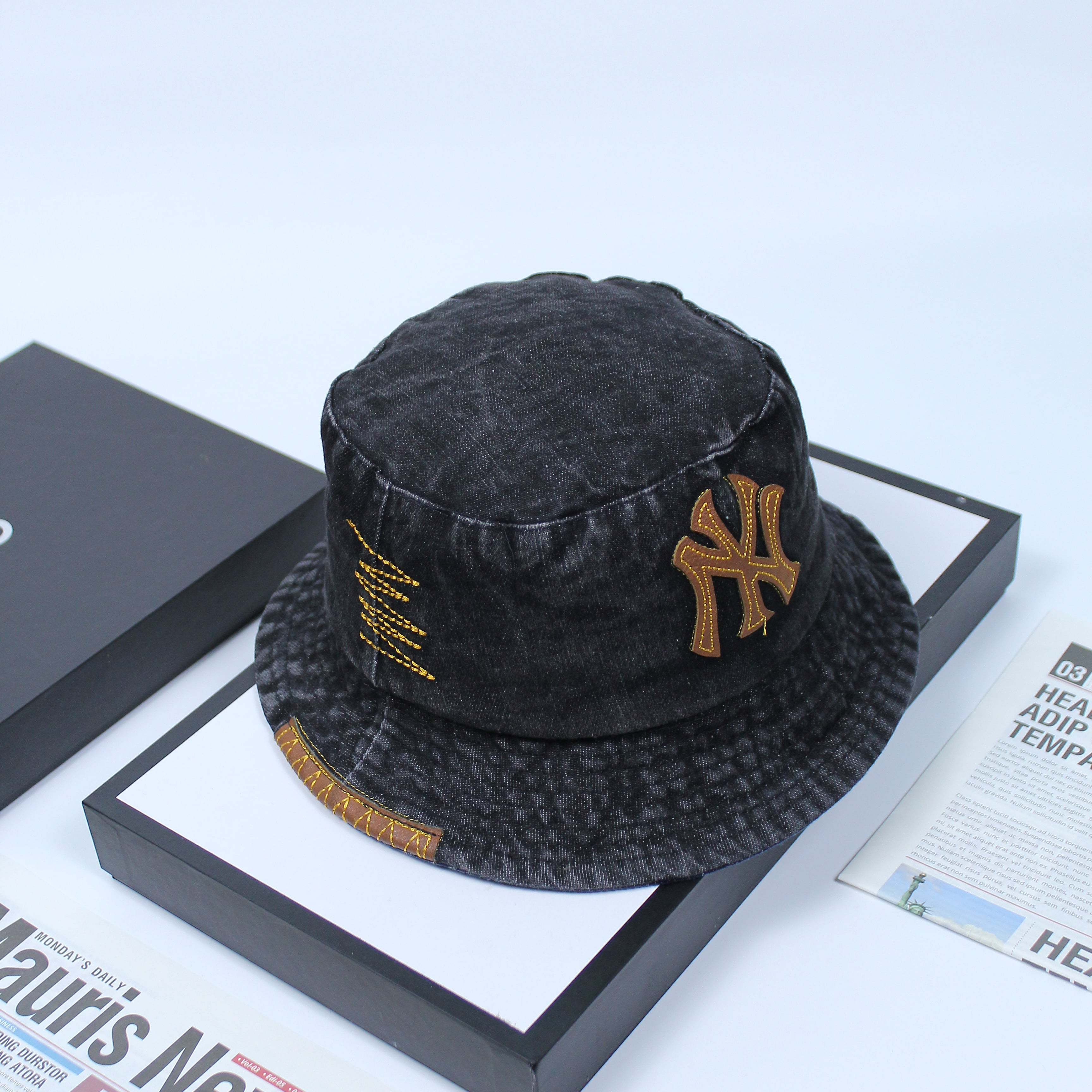 Nón Bucket, Nón Vành NY Đen - B01
