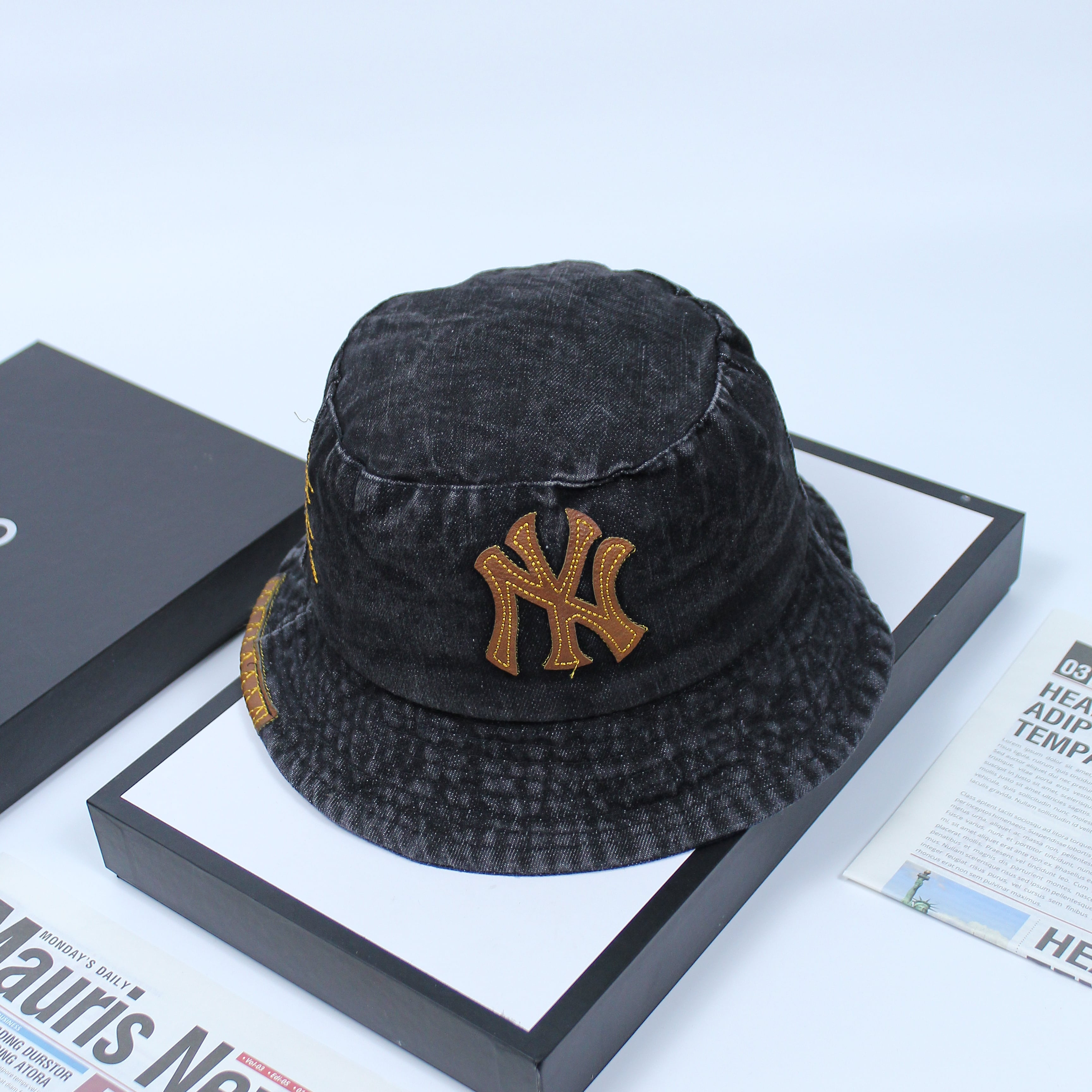Nón Bucket, Nón Vành NY Đen - B01