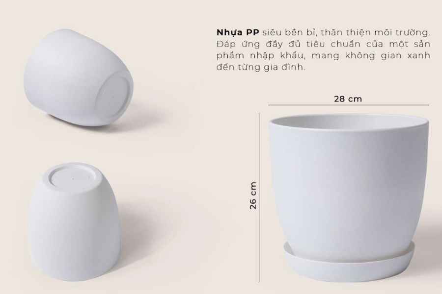 Chậu nhựa để bàn M9