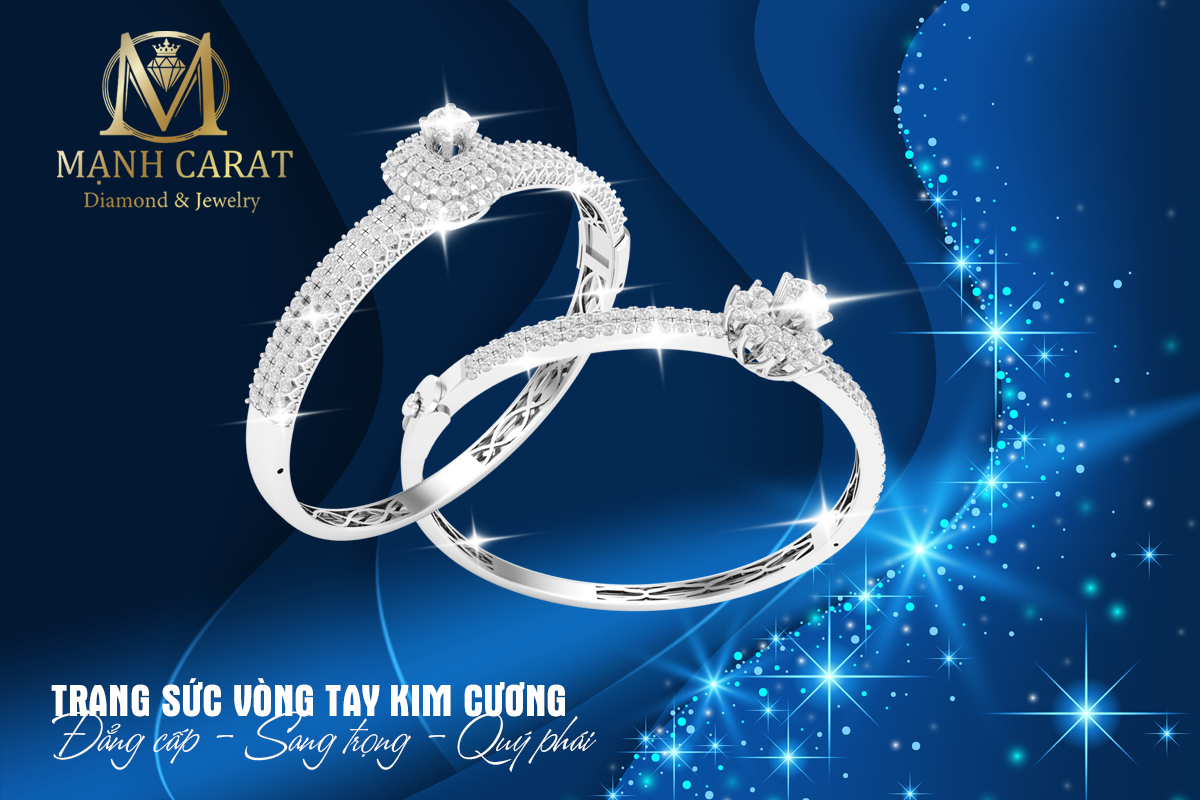 Trang sức vòng tay kim cương thương hiệu Mạnh Carat