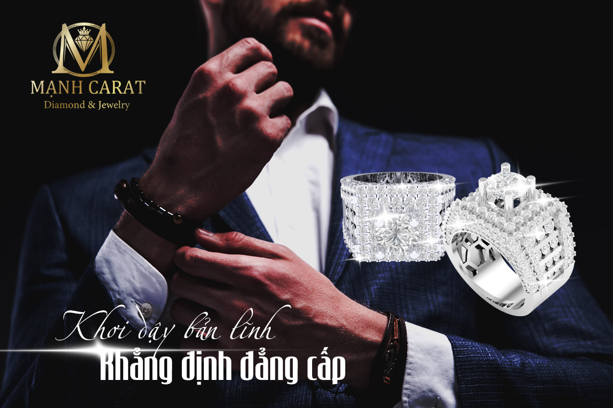 Bộ Sưu Tập Nhẫn Kim Cương Nam Của Thương Hiệu Mạnh Carat