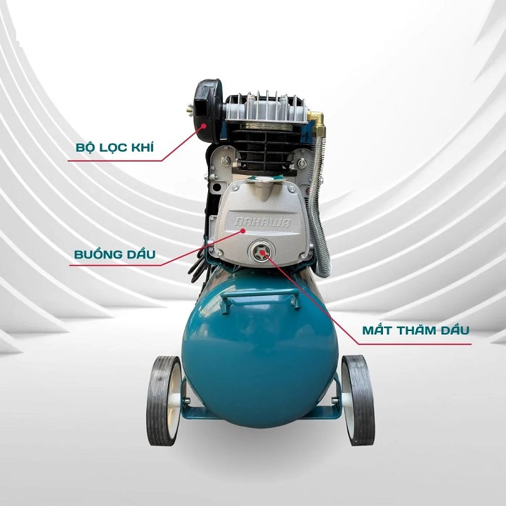 Máy Nén Khí Đầu Liền 2 Tụ Nakawa 2.5HP NK-2T2530PRO 30L
