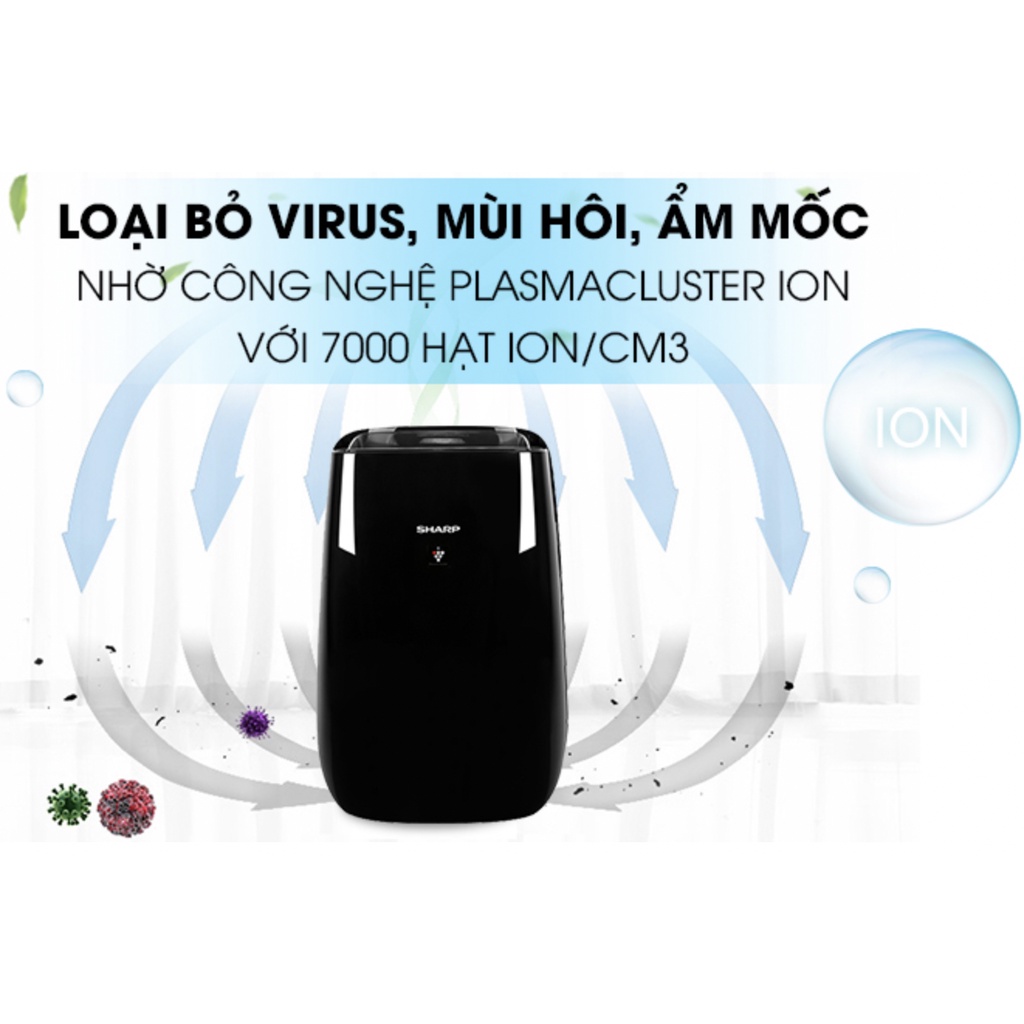 Máy lọc không khí Sharp FP-JM40V-B,hàng mới chính hãng, bảo hành 1 năm, chức năng bắt muỗi