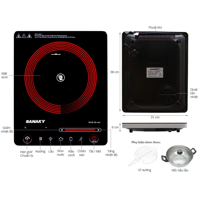 Bếp hồng ngoại Sanaky SNK-2102HG