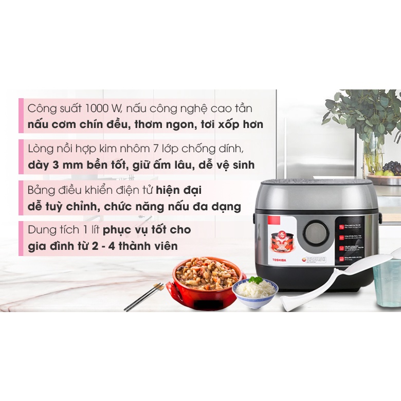 Nồi cơm cao tần Toshiba 1 lít RC10IP1PV