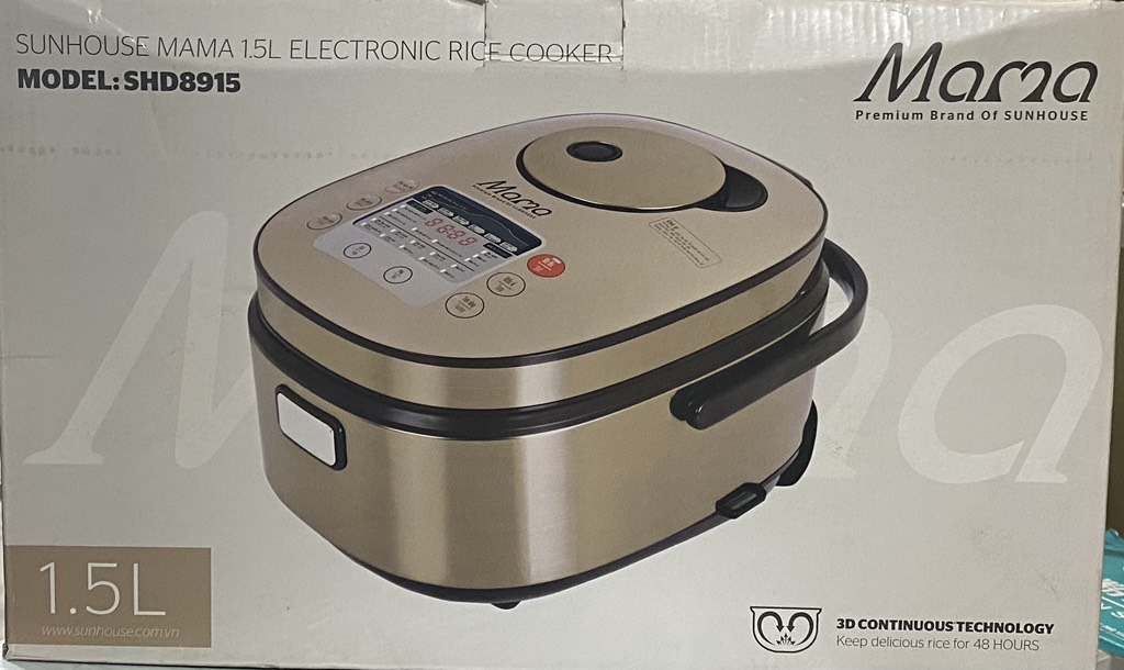 Nồi cơm điện tử 1.5L Sunhouse Mama SHD8915