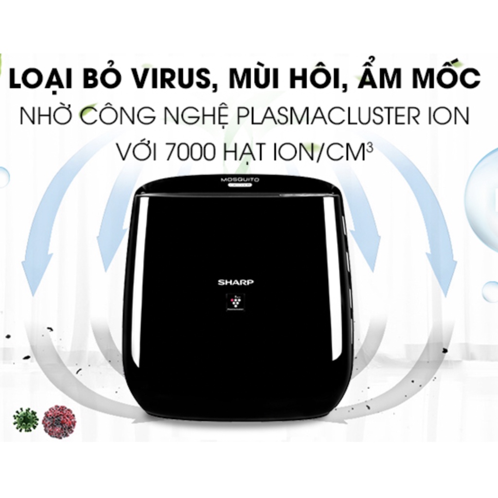 Máy lọc không khí Sharp FP-JM30V-B,hàng chính hãng, bảo hành 1 năm,chức năng bắt muỗi,mới 100%