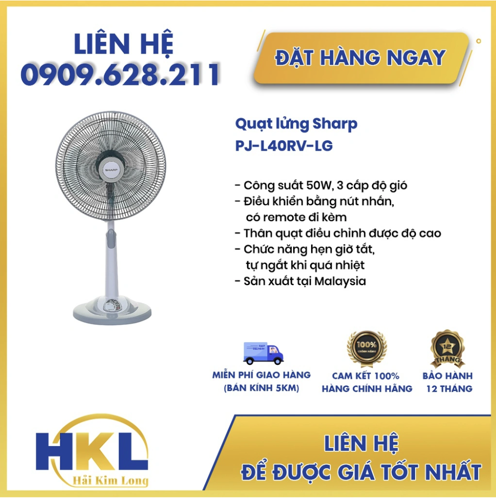 Quạt lửng Sharp PJ-L40RV-DG