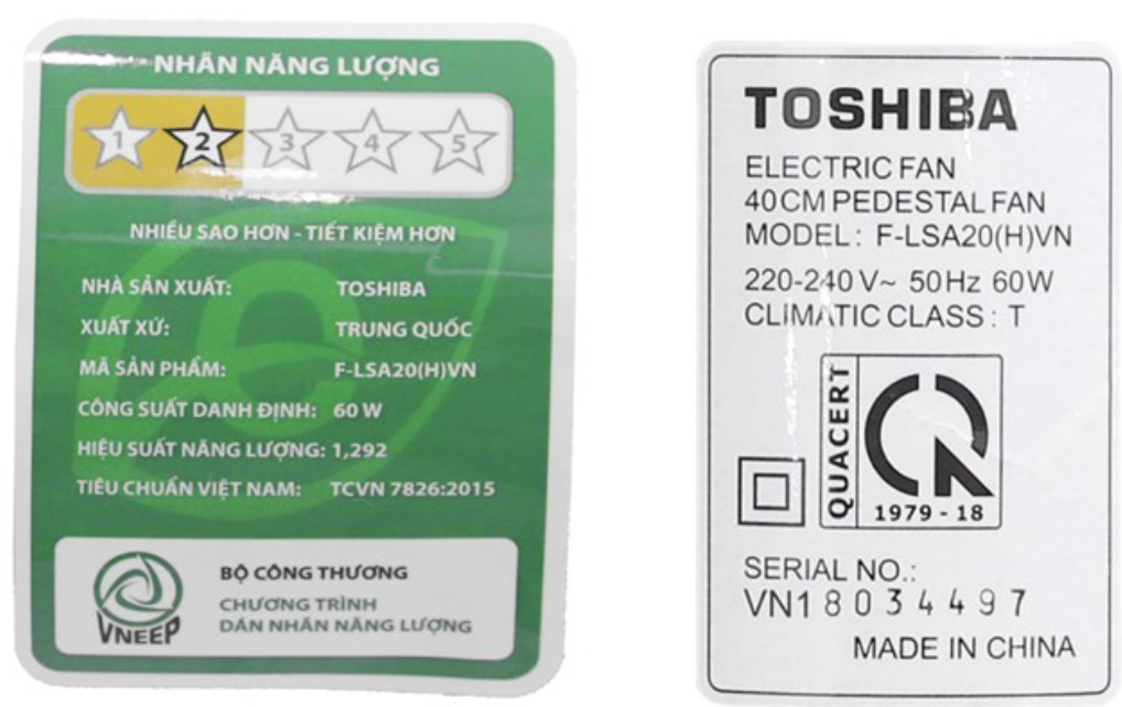 Quạt điện Toshiba F-LSA20(H)VN