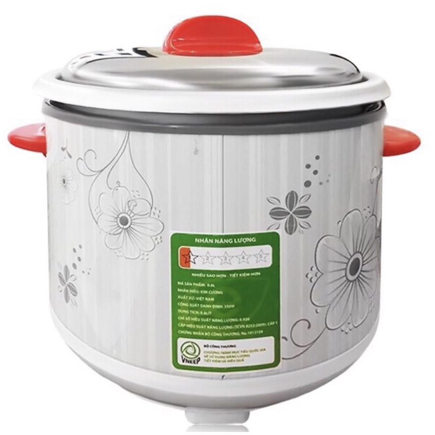 NỒI CƠM ĐIỆN KIM CƯƠNG 0,6L NẮP RỜI, hàng Việt Nam chất lượng cao