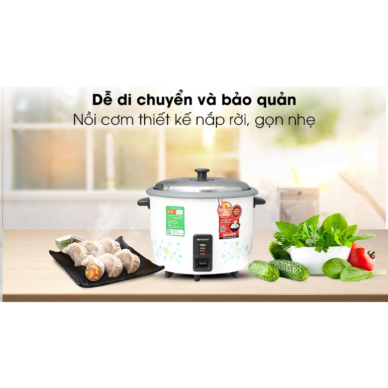 Nồi cơm nắp rời Sharp KSH-228SNV-SF 2.2 lít
