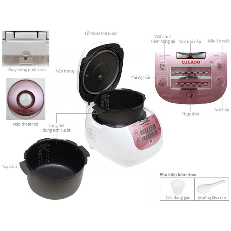 Nồi cơm điện tử áp suất Cuckoo CRP-G1015MH/CRP-G1015MĐ