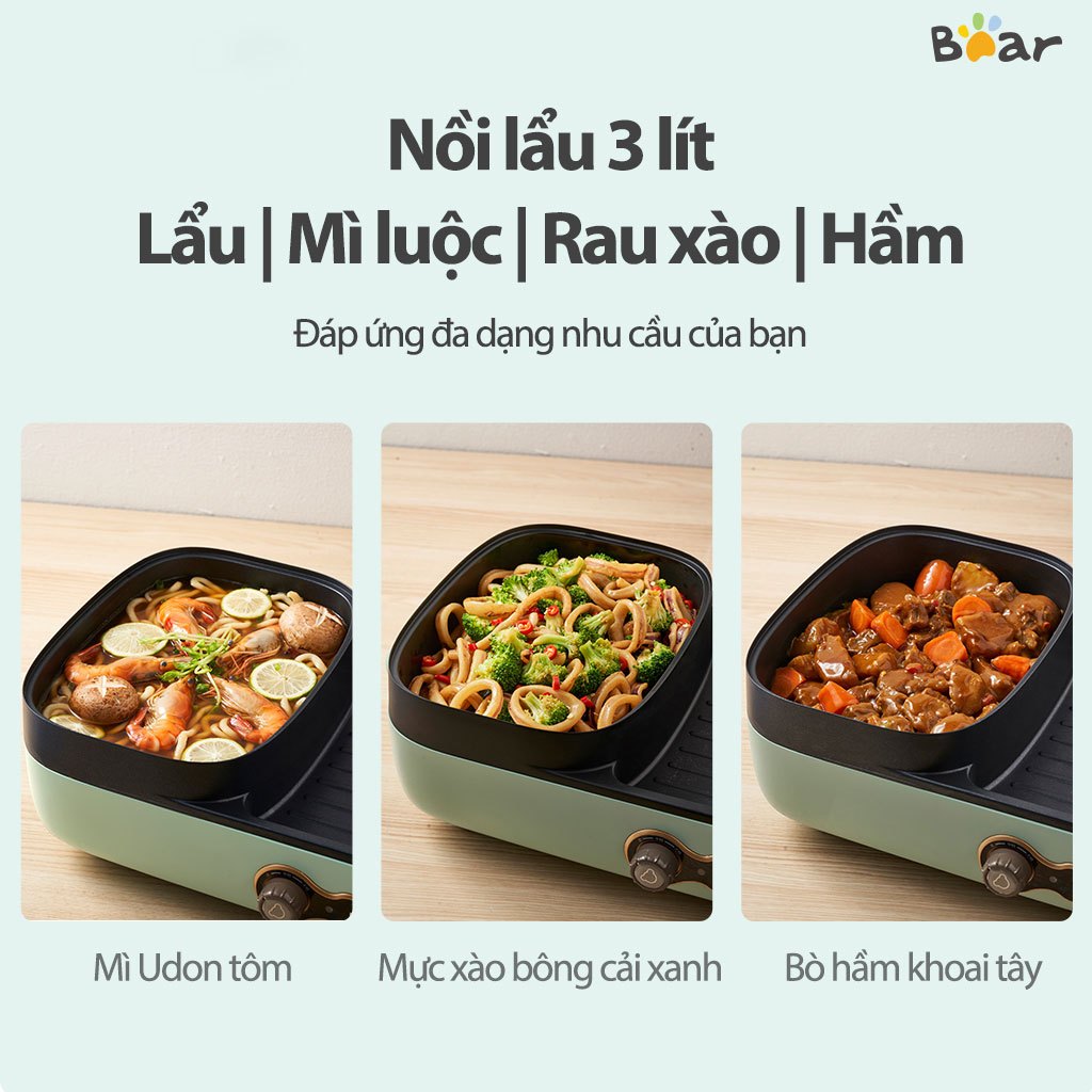 Bếp lẩu nướng đa năng Bear DKL-C15G1