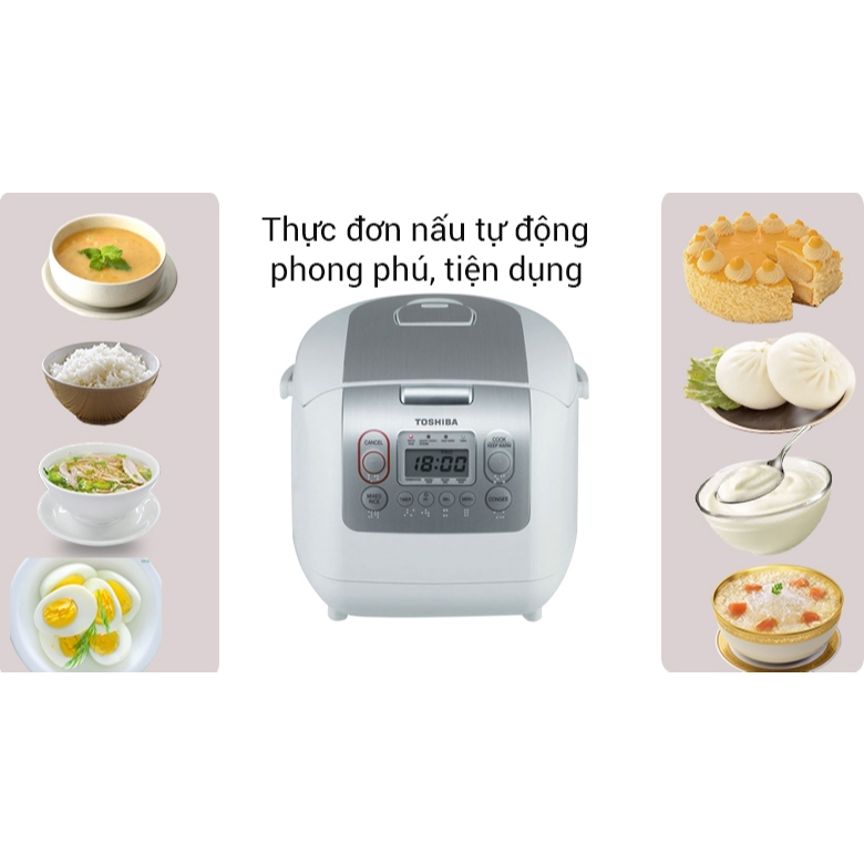Nồi cơm điện tử Toshiba 1.8 lít RC-18NMFVN(WT), hàng mới 100%, chính hãng