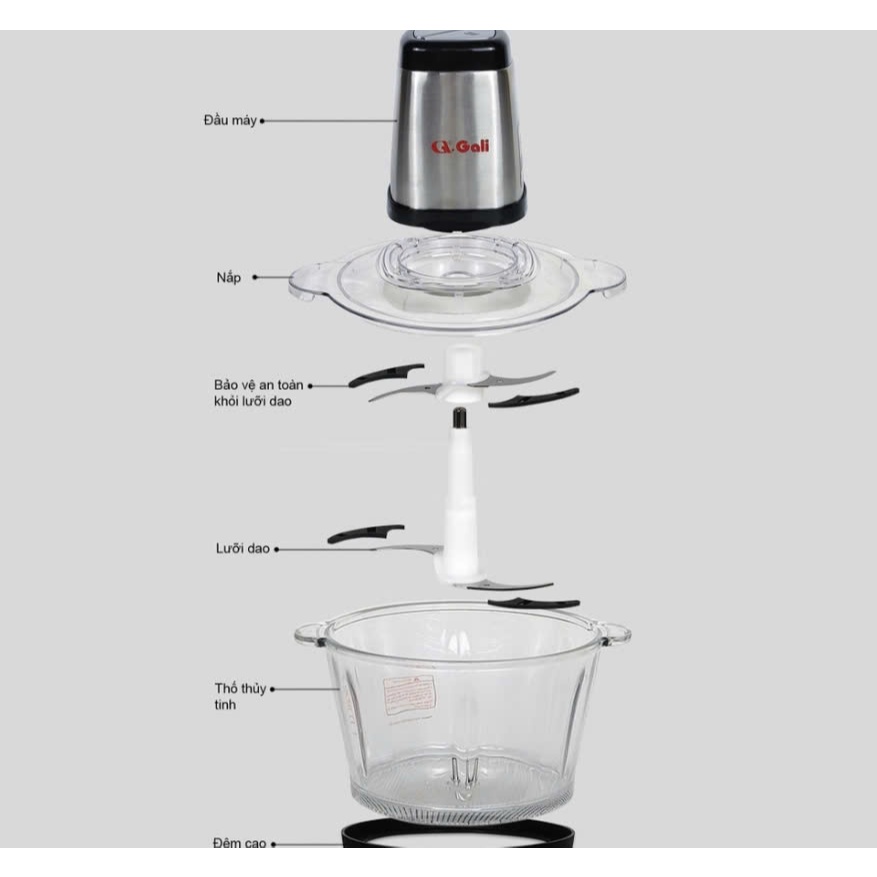Máy xay thịt đa năng Gali GL- 1918, dung tích 1,8 lít, 500w, MỚI 100%
